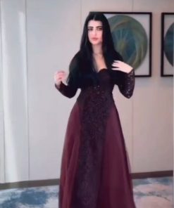 Alternative view of فستان سهرة أكمام طويلة