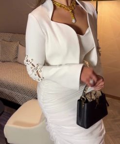 فستان سهرة لون ابيض