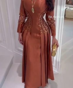 فستان سهرة لون برتقالي