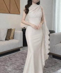 فستان سهرة لون ابيض