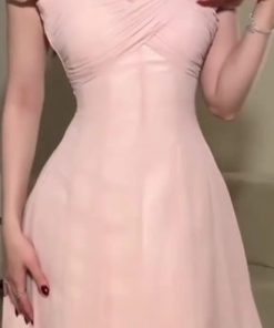 فستان سهرة لون وردي