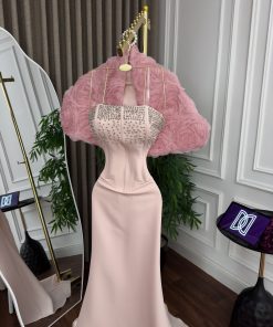 Alternative view of فستان سهرة لون وردي