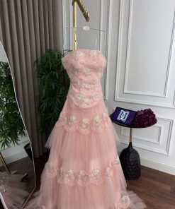 Alternative view of فستان سهرة لون وردي