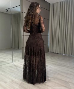 Alternative view of فستان سهرة لون بني