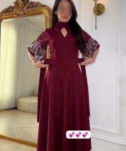 فستان سهرة لون نبيتى