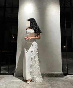 فستان سهرة لون ابيض