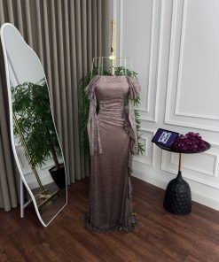 Alternative view of فستان سهرة لون كافية غامق