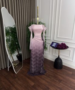 Alternative view of فستان سهرة لون موف