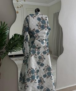 فستان سهرة منقوش