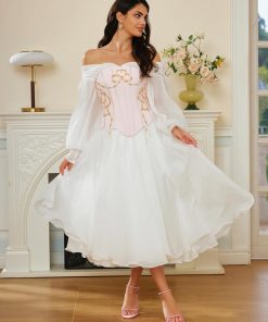 فستان سهرة لون ابيض