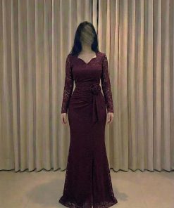 فستان سهرة لون نبيتى