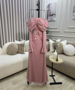 Alternative view of فستان سهرة لون وردي