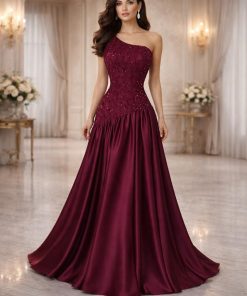 فستان سهرة لون نبيتى