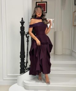 فستان سهرة لون بنفسجي