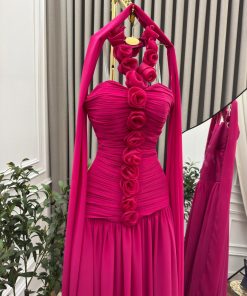 Alternative view of فستان سهرة لون فوشيا