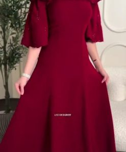 فستان سهرة لون احمر