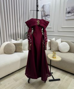 Alternative view of فستان سهرة عنابي فاخر