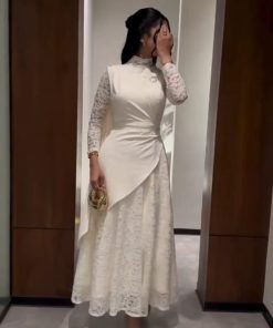 فستان سهرة لون ابيض