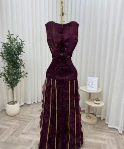 Alternative view of فستان سهرة عنابي أنيق