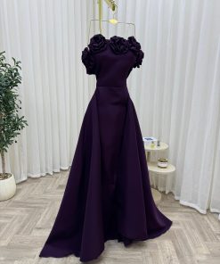 Alternative view of فستان سهرة بنفسجي داكن