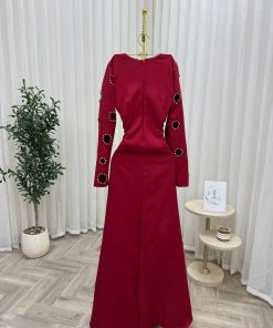 Alternative view of فستان سهرة أحمر غامق