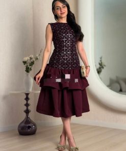 فستان سهره لون نبيتى