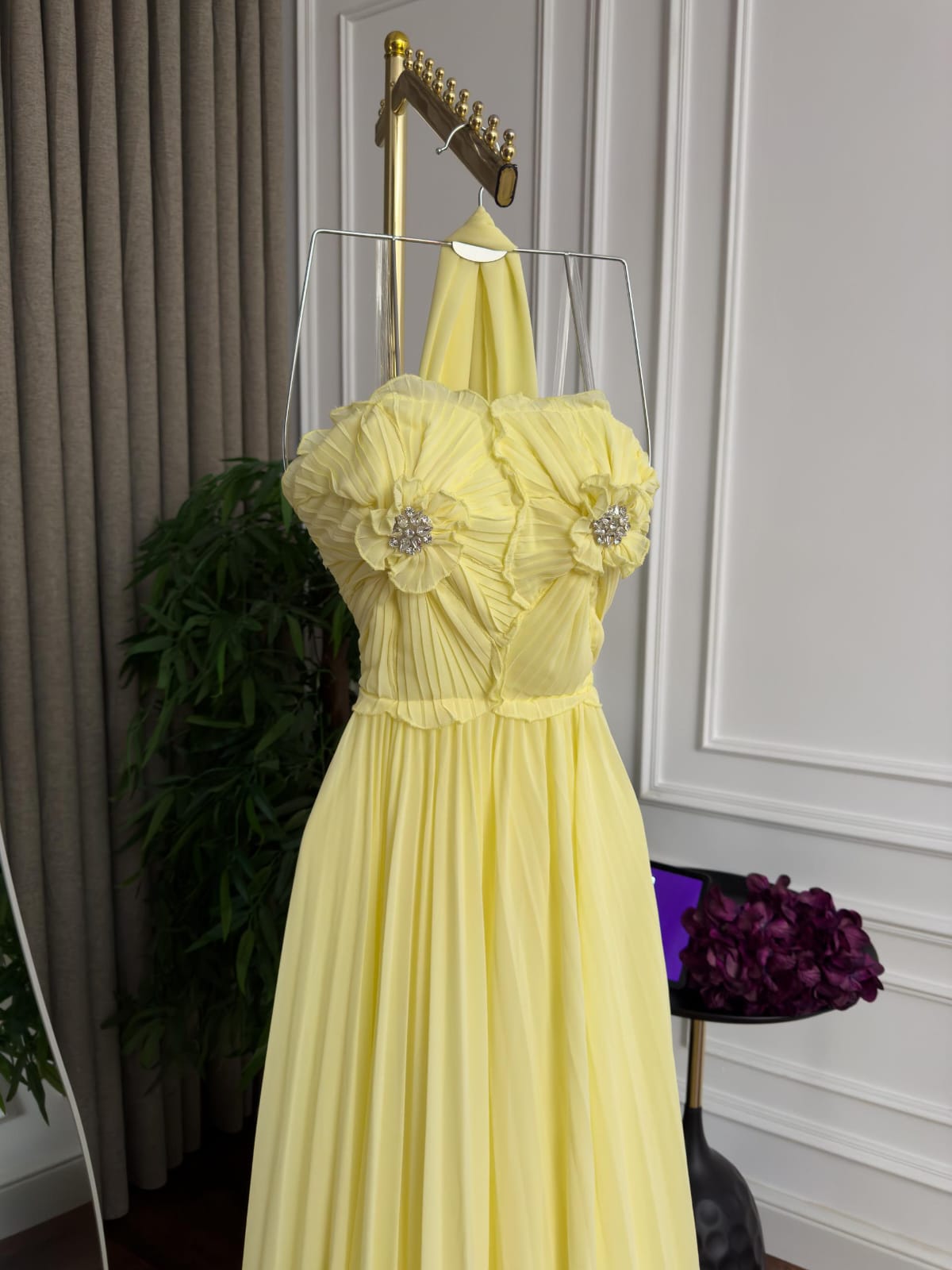 فستان سهره لون اصفر - الصورة 2