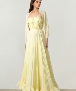 فستان سهره لون اصفر