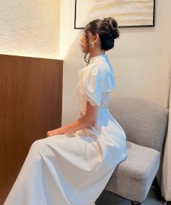 Alternative view of فستان سهرة طويل لون أبيض