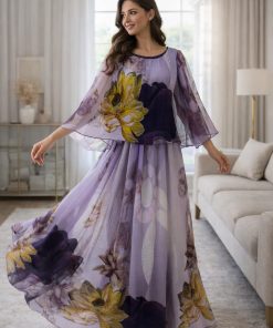 فستان سهره لون موف