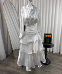 Alternative view of فستان سهرة بلون أبيض