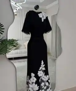 Alternative view of فستان سهره لون اسود في ابيض