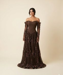 فستان سهره لون بني