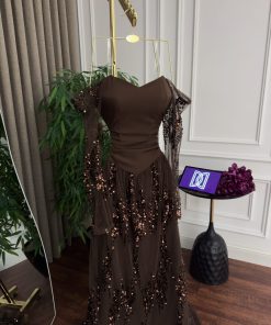 Alternative view of فستان سهره لون بني