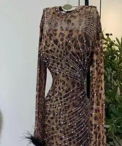 Alternative view of فستان سهره لون بني فاتح