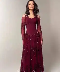 فستان سهره لون نبيتى
