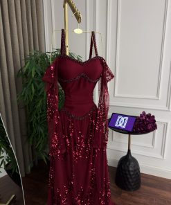 Alternative view of فستان سهره لون نبيتى