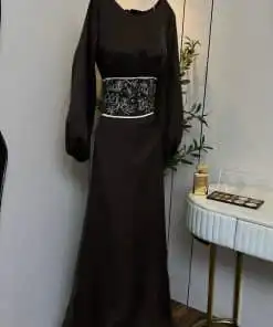 Alternative view of فستان سهره لون بني