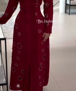 فستان سهرة أحمر غامق