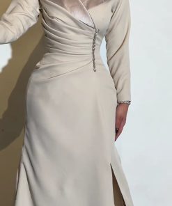 فستان سهرة شامبانيا