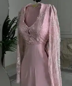 Alternative view of فستان سهره لون فوشي فاتح