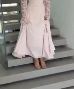 فستان سهره لون فوشي فاتح