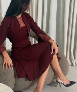 فستان سهره لون نبيتى