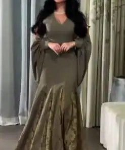 فستان سهره لون اخضر
