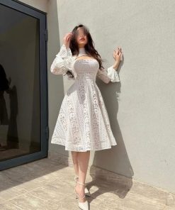 فستان سهره لون ابيض قصير