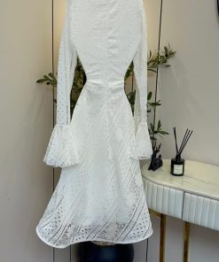 Alternative view of فستان سهره لون ابيض قصير