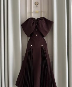 Alternative view of فستان سهره لون بني قصير