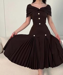 فستان سهره لون بني قصير