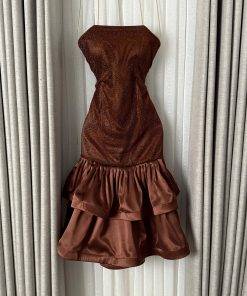 فستان سهرة قصير طبقات