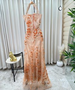 Alternative view of فستان سهرة بيج مشمشي فاخر